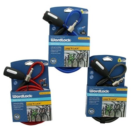 Wordlock CL-639-A1 CABLELOCK 7 FT WORD LOCK RED, BL BLK Phased Out